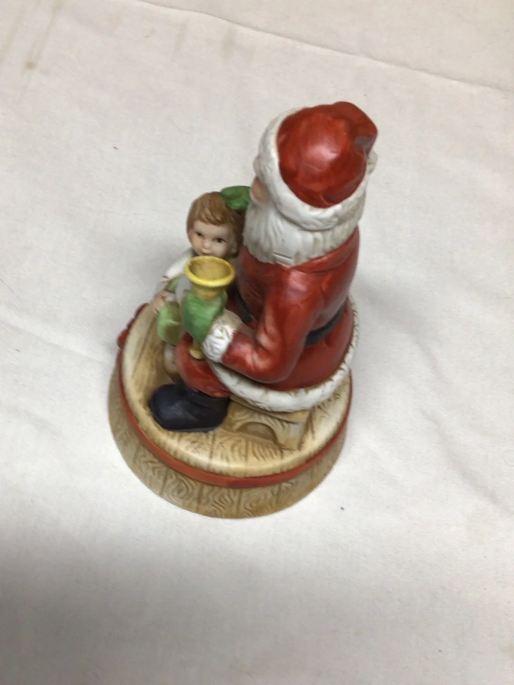 Santa Figurine Holiday Decoration in Red and White music box